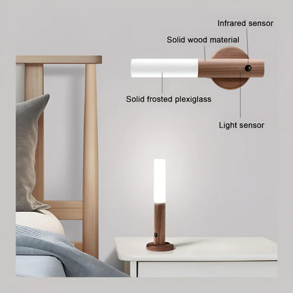 GlowBar™ Wooden Motion Sensor Night Light