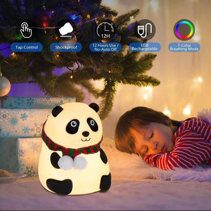 Cute Panda Silicone Night Light Lamp